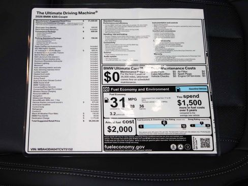 Used 2026 BMW 430i Coupe w/ Parking Assistance Package image 22