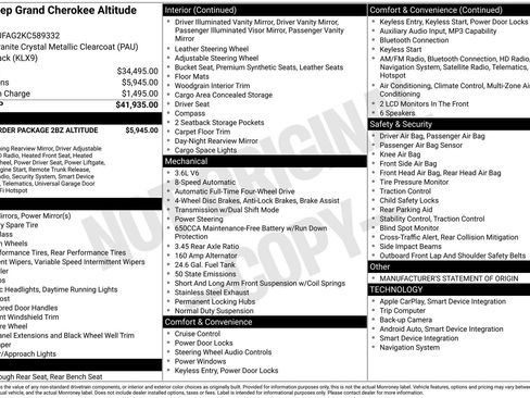 Used 2019 Jeep Grand Cherokee Altitude image 28