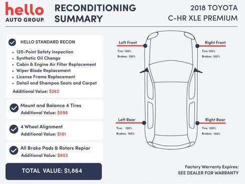 Used 2018 Toyota C-HR XLE FWD image 3