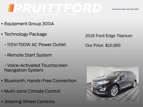 Used 2018 Ford Edge Titanium w/ Technology Package FWD image 7