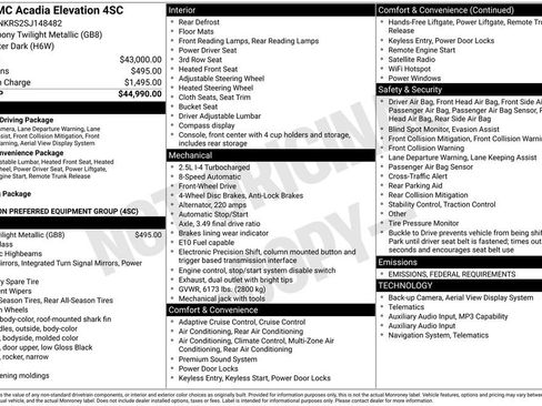 Used 2025 GMC Acadia Elevation image 7