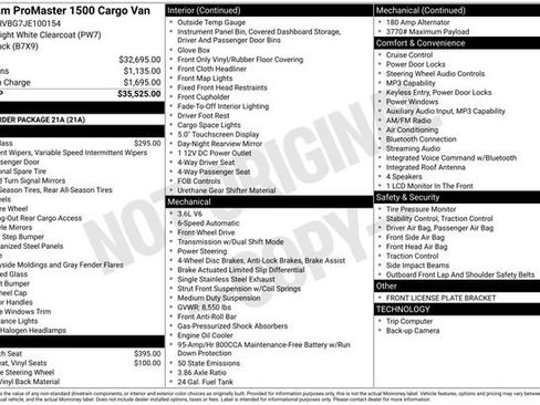 Used 2018 RAM ProMaster 1500 image 1