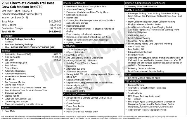 New 2026 Chevrolet Colorado Trail Boss AWD/4WD image 33