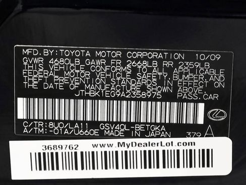 Used 2010 Lexus ES 350 FWD image 59