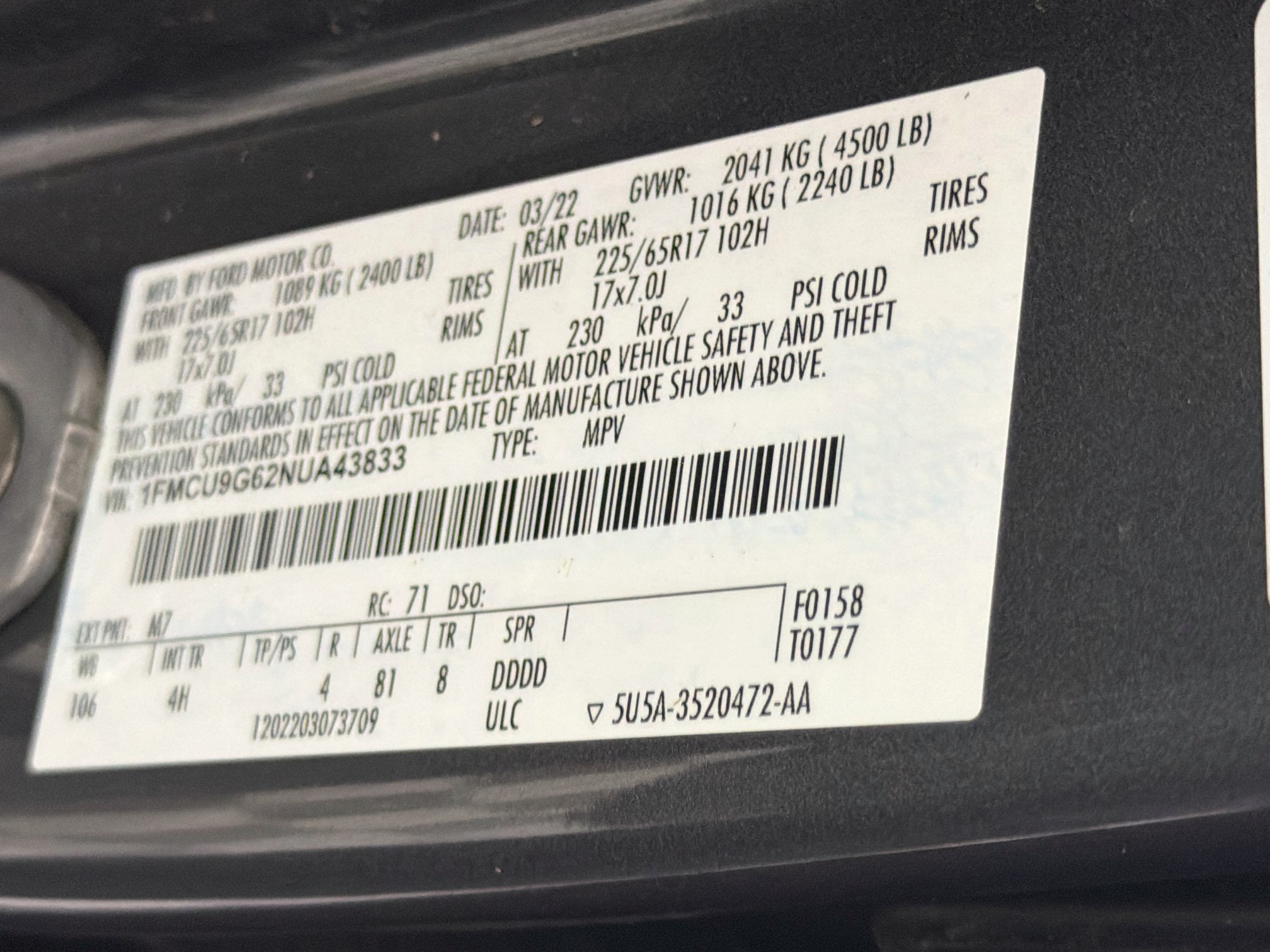 Used 2022 Ford Escape SE AWD/4WD image 12