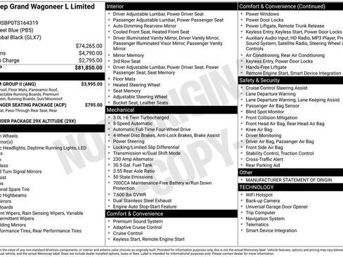 New 2026 Jeep Grand Wagoneer L Limited w/ Premium Group II AWD/4WD image 3