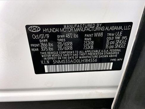 Used 2020 Hyundai Santa Fe SEL w/ Convenience + Premium Package image 19