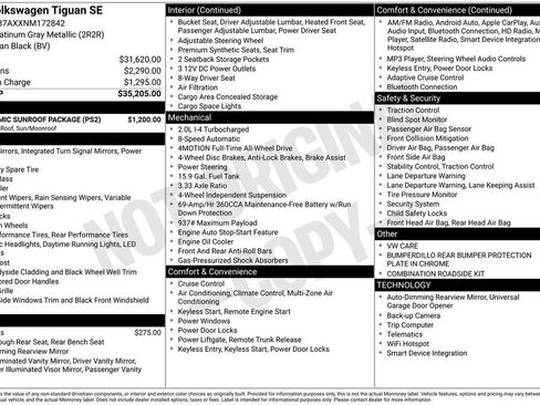 Used 2022 Volkswagen Tiguan SE w/ Panoramic Sunroof Package image 5