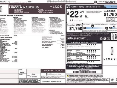 Used 2019 Lincoln Nautilus Reserve image 35