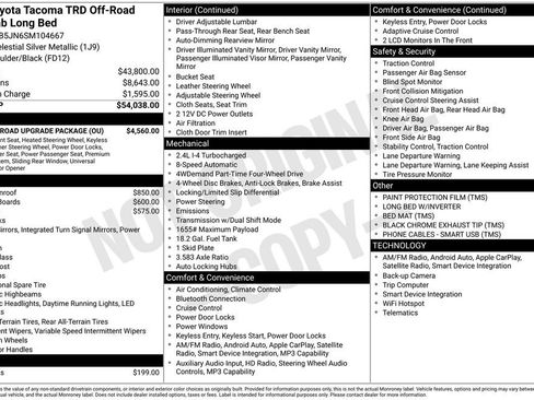 Used 2025 Toyota Tacoma TRD Off-Road w/ TRD Off Road Upgrade Package AWD/4WD image 12