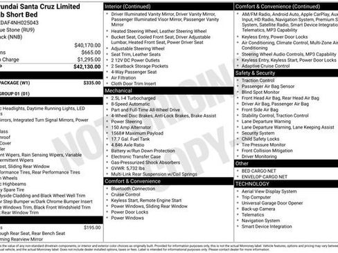 Used 2022 Hyundai Santa Cruz Limited w/ Winter Package image 42