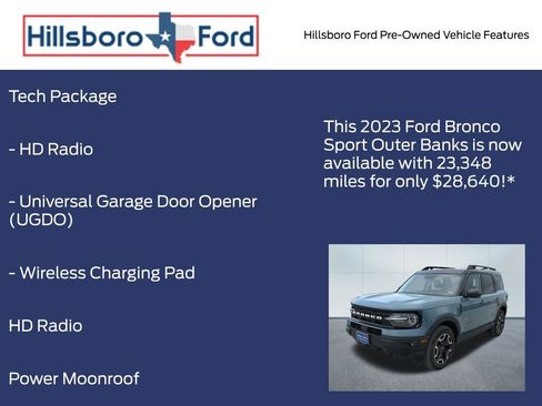 Certified 2023 Ford Bronco Sport Outer Banks w/ Tech Package image 6