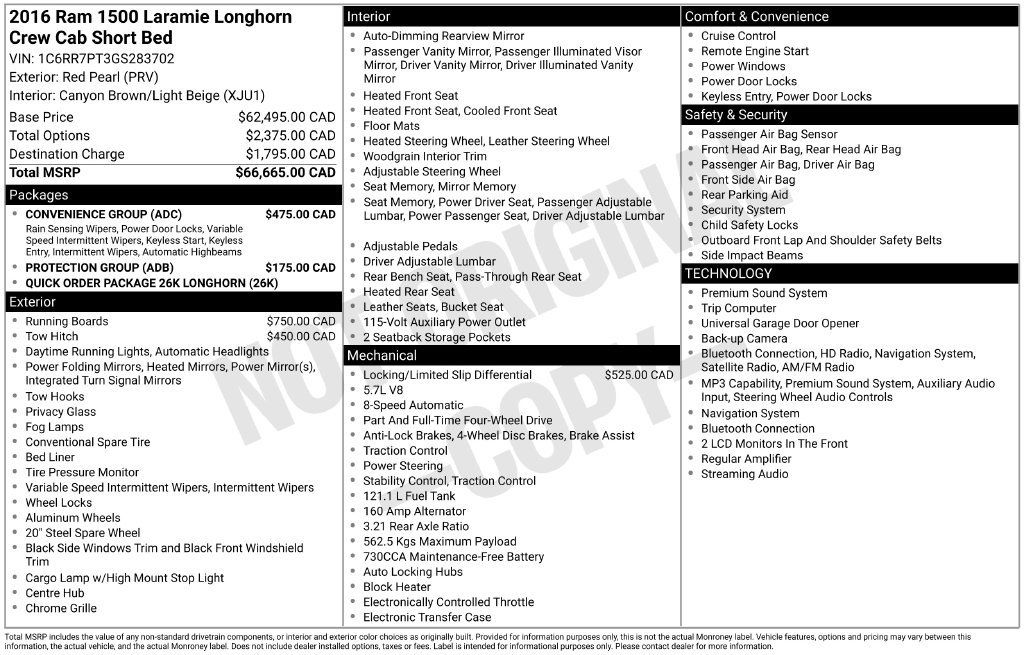 Used 2016 RAM 1500 Laramie Longhorn w/ Convenience Group AWD/4WD image 24