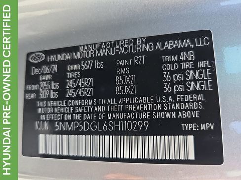 Certified 2025 Hyundai Santa Fe Calligraphy AWD/4WD image 46