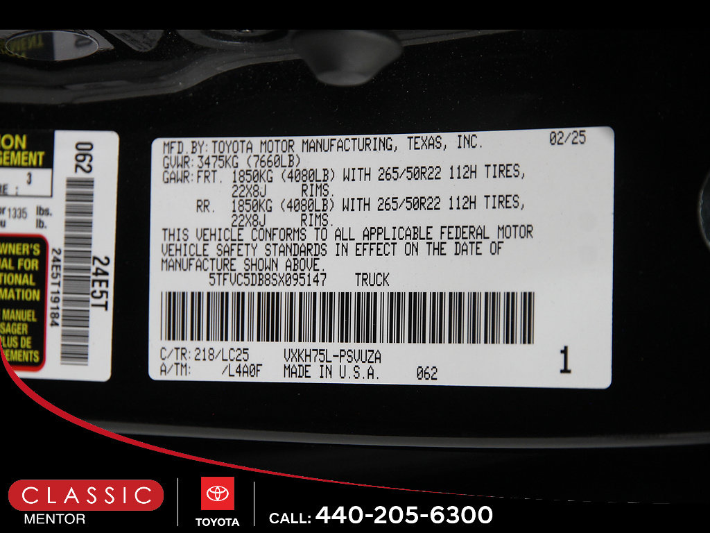 Certified 2025 Toyota Tundra Capstone AWD/4WD image 23