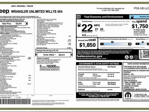 Certified 2021 Jeep Wrangler Unlimited Willys image 3