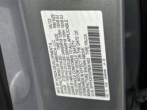 Certified 2023 Honda Ridgeline RTL image 31