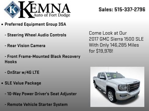 Used 2017 GMC Sierra 1500 SLE w/ SLE Value Package image 25