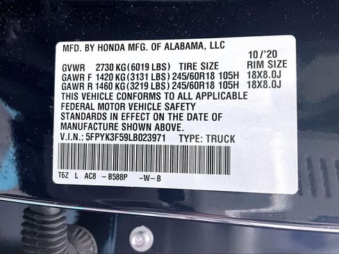 Used 2020 Honda Ridgeline RTL image 33