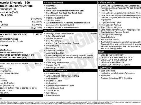 New 2026 Chevrolet Silverado 1500 Custom w/ Turbomax Blackout Package AWD/4WD image 26
