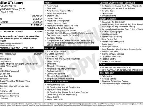 Certified 2024 Cadillac XT6 Luxury w/ LPO, Floor Liner Package image 7
