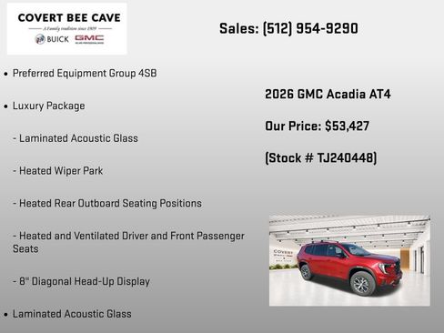 New 2026 GMC Acadia AT4 w/ Luxury Package AWD/4WD image 7