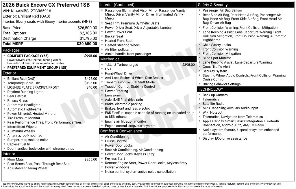 Used 2026 Buick Encore GX Preferred w/ Comfort Package FWD image 21