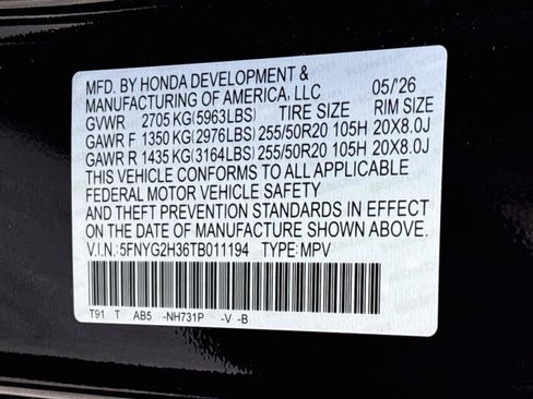 Certified 2026 Honda Pilot Sport image 37