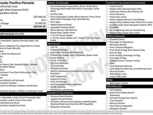 New 2026 Chrysler Pacifica Pinnacle image 34