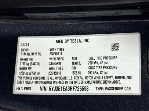 Used 2024 Tesla Model 3 Long Range RWD image 44