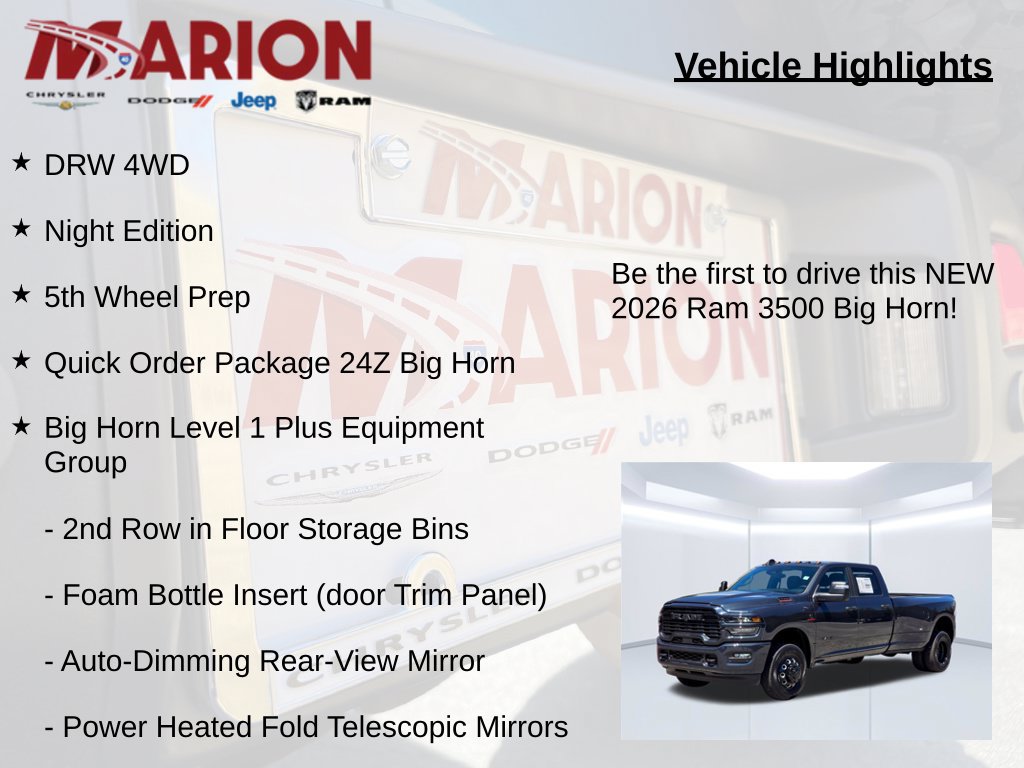 New 2026 RAM 3500 Big Horn AWD/4WD image 5