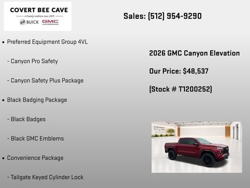 New 2026 GMC Canyon Elevation w/ Convenience Package AWD/4WD image 7