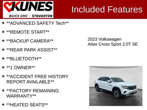 Used 2023 Volkswagen Atlas Cross Sport SE AWD/4WD image 2