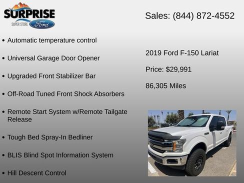 Used 2019 Ford F150 Lariat w/ Equipment Group 501A Mid AWD/4WD image 13