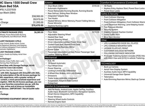 Used 2020 GMC Sierra 1500 Denali w/ Denali Ultimate Package AWD/4WD image 1