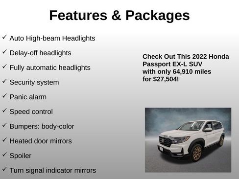 Certified 2022 Honda Passport EX-L image 24