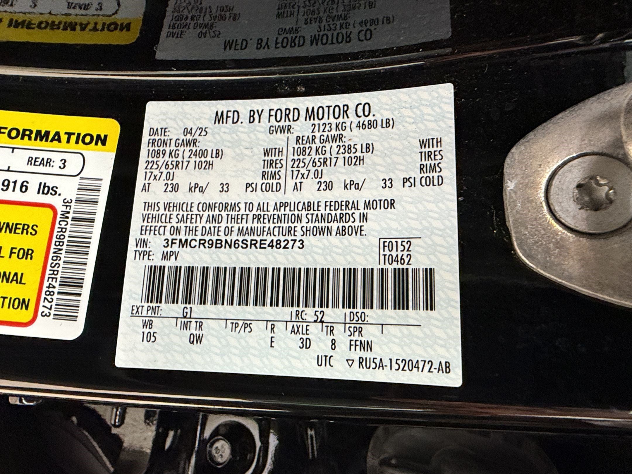Used 2025 Ford Bronco Sport Big Bend w/ Convenience Package AWD/4WD image 25