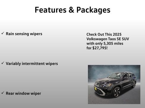 Used 2025 Volkswagen Taos SE w/ Panoramic Sunroof Package AWD/4WD image 17