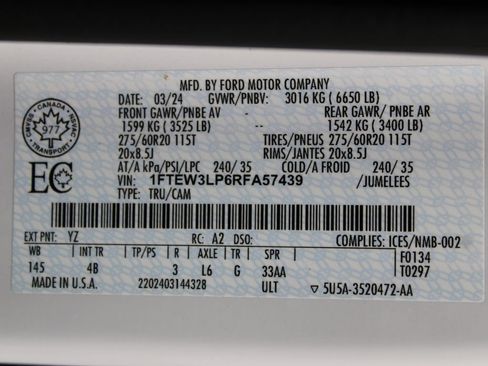 Used 2024 Ford F150 XLT w/ Equipment Group 303A High AWD/4WD image 86