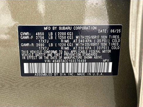 Certified 2025 Subaru Outback Premium w/ Popular Package #1A image 29