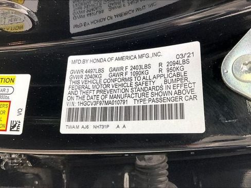 Certified 2021 Honda Accord Touring image 33