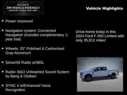 Used 2024 Ford F350 Limited w/ FX4 Off-Road Package AWD/4WD image 5