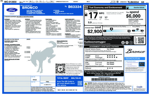 New 2026 Ford Bronco Heritage Edition AWD/4WD image 5