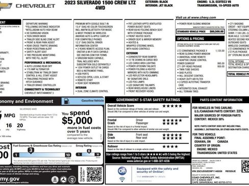 Used 2023 Chevrolet Silverado 1500 LTZ w/ LTZ Convenience Package II image 14