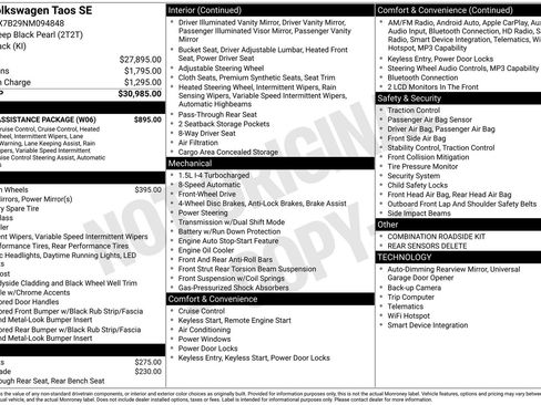 Used 2022 Volkswagen Taos SE w/ Driver Assistance Package FWD image 38
