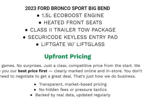 Certified 2023 Ford Bronco Sport Big Bend w/ Convenience Package image 2