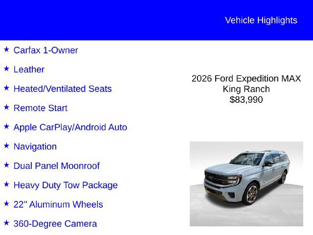 Used 2026 Ford Expedition Max King Ranch AWD/4WD image 2