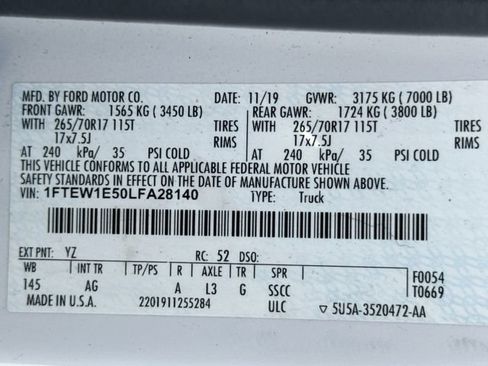 Used 2020 Ford F150 XL w/ XL Power Equipment Group AWD/4WD image 29