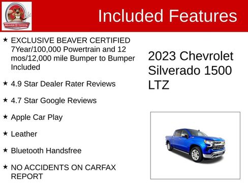 Used 2023 Chevrolet Silverado 1500 LTZ w/ Z71 Off-Road Package image 4