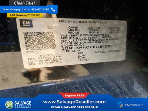 Used 2018 Chevrolet Suburban LT AWD/4WD image 17